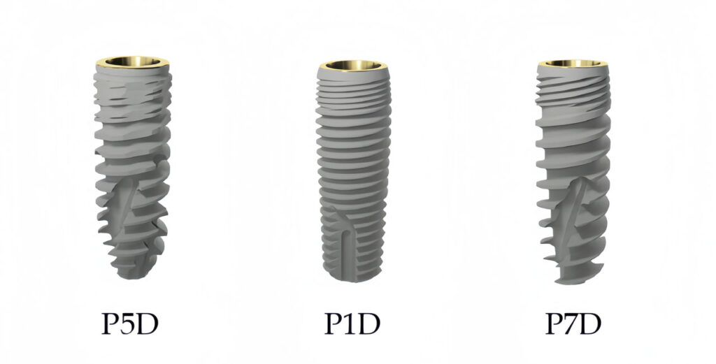 Зубные импланты с коническим соединением (P5D, P1D, P7D)
